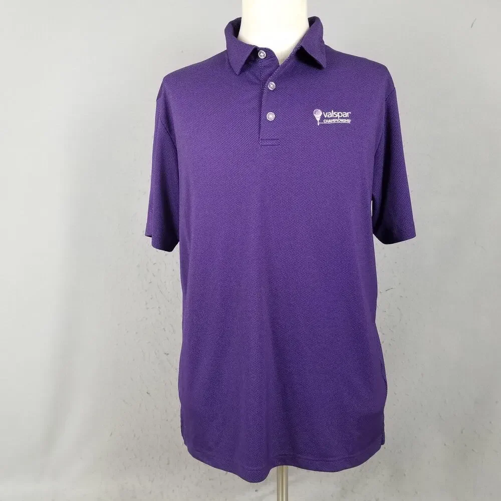 Callaway Polo Shirt Mens Large Purple Valspar Championship Opti-Dri Golf Tour